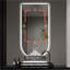 Miroir de salle de bain vertical inversé à DEL
