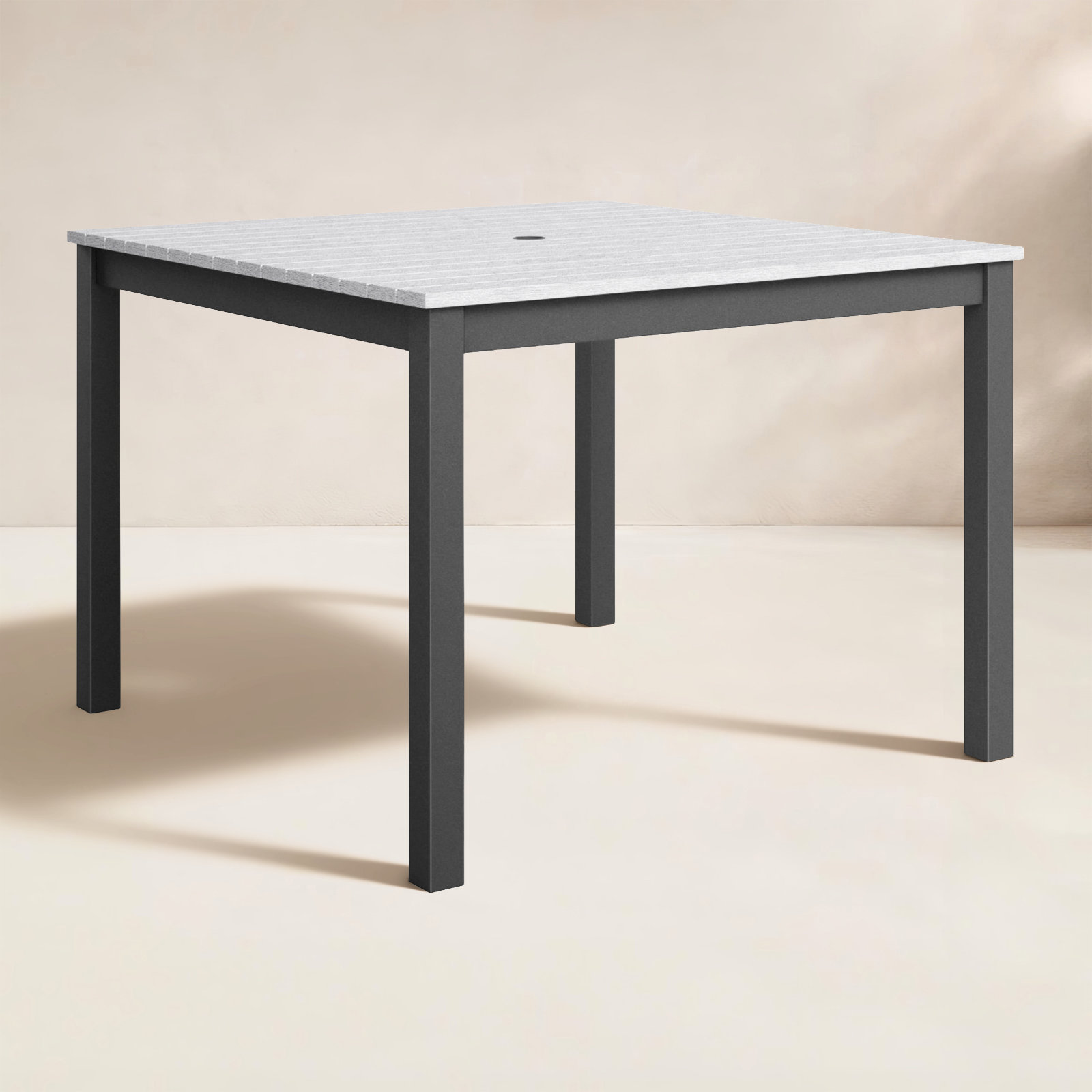 Townsend Patio Dining Table, 41" W x 41" L x 29" H, Off-White
