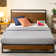 Cara Platform Bed Frame with Wood Slatted Headboard and USB Charge