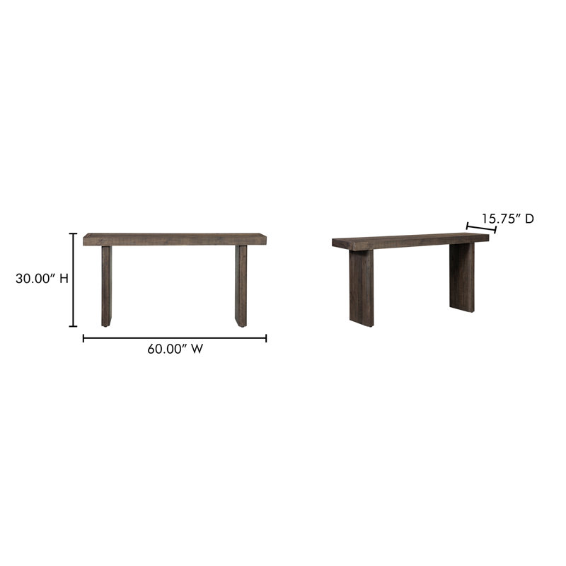 Monterey 60'' W Solid Wood Console Table, Brown