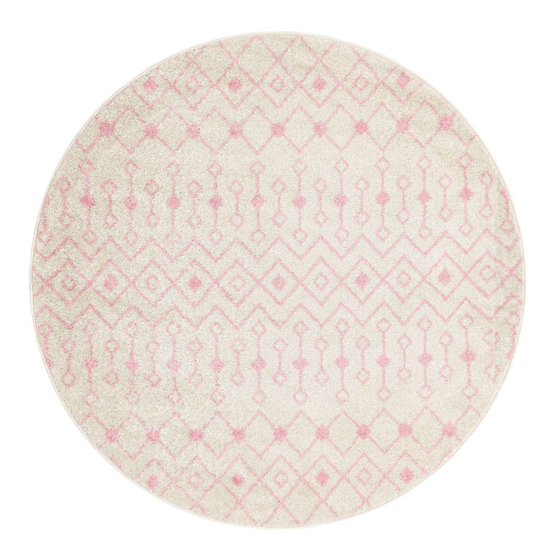 Somerville Geometric Indoor Rug, Round 6'