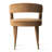 Velvet Upholstered Dining Chairs, Modern Barrel Back Armchairs With Fabric-Wrapped Metal Legs And Gold Caps-629349254