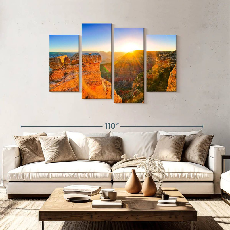 Lever de soleil chatoyant du Grand Canyon, H 48 po x l 75 po