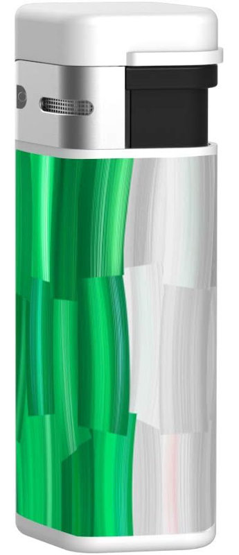 Briquet torche au butane Palio, Vert/blanc