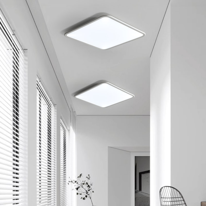 Deshunda 1 - Light 50cm Simple Square LED Flush Mount, White