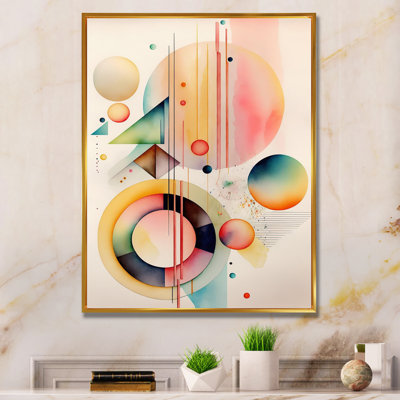 «Pastel Minimalist Multi Shape Art III», peinture sur toile