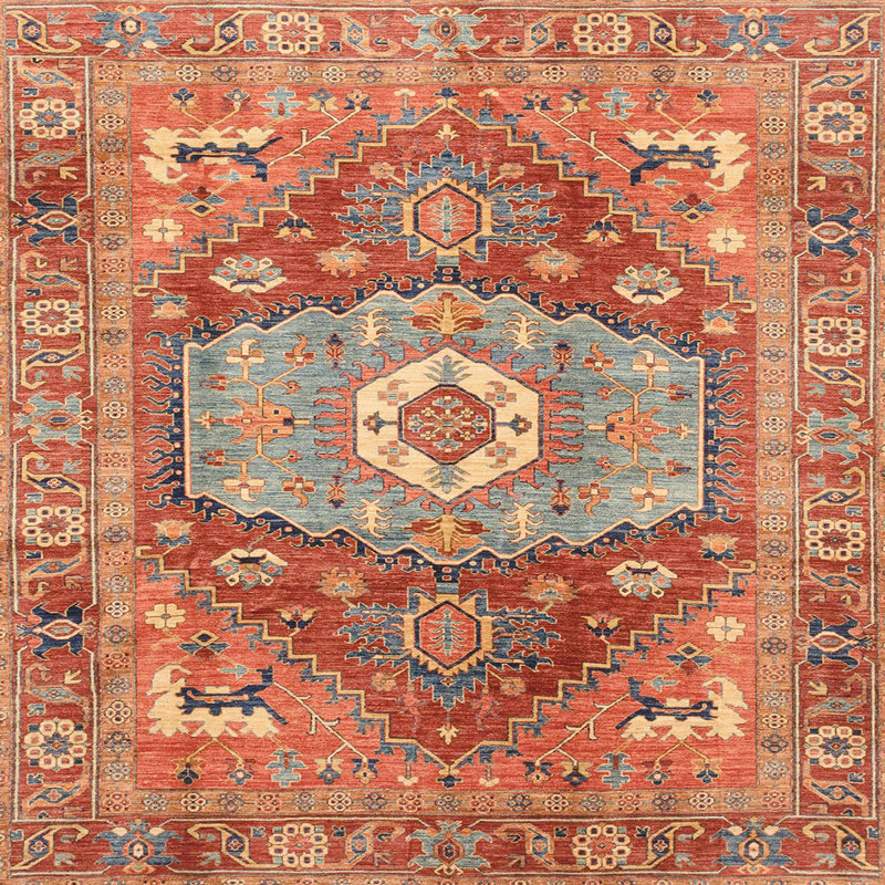 Abstract Indoor Rug, Square 8'