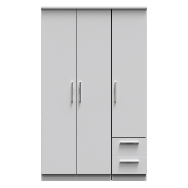 Borgeson Manufactured Wood Wardrobe, Grey Matt