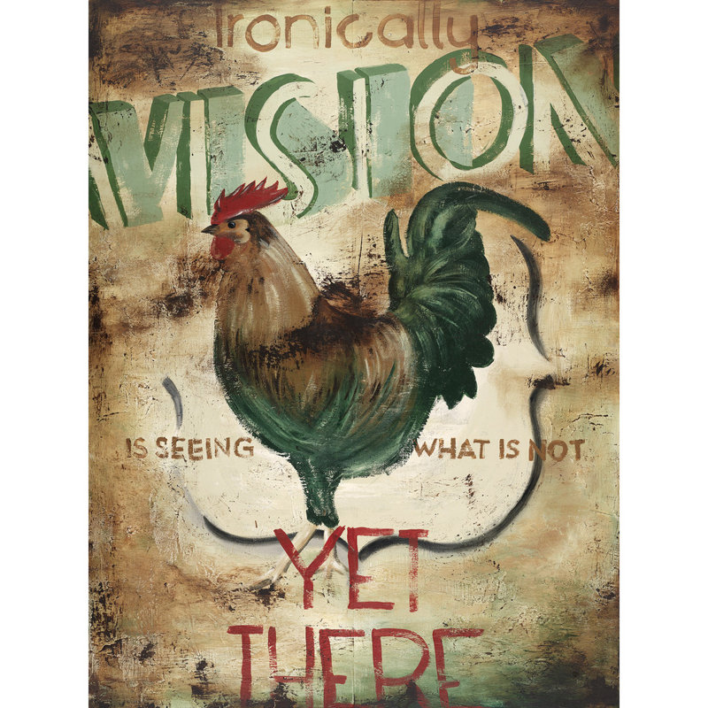 «Oh The Irony» par Rodney White, affiche vintage sur toile tendue, H 48 po x l 36 po x P 1,5 po