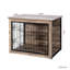 Cage pour chien moyenne en bois avec deux ouvertures