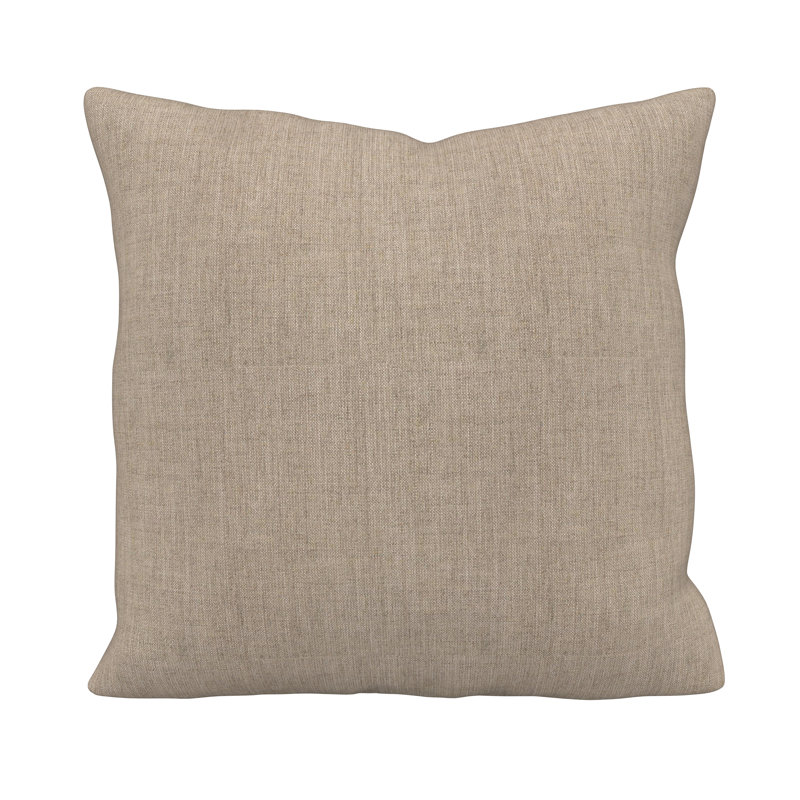 Coussin décoratif intérieur / extérieur Gabi, Carré 20 po, Tissage uni cendre coulée Sunbrella®
