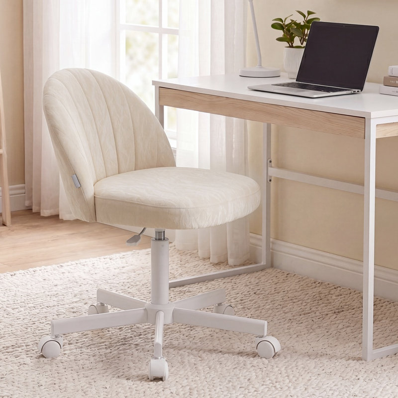Upholstered Swivel Slipper Chair