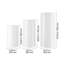 Ensemble de 3 socles cylindriques ronds blancs pour décoration de mariage et de fête - socles en plastique modernes avec couvercles en PVC