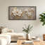 Art mural sur toile de magnolia blanc avec feuilles et tiges dorées blanches-853845121