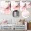 Rose délicat abstrait marbre IV - art mural abstrait en métal marbré-1165435788