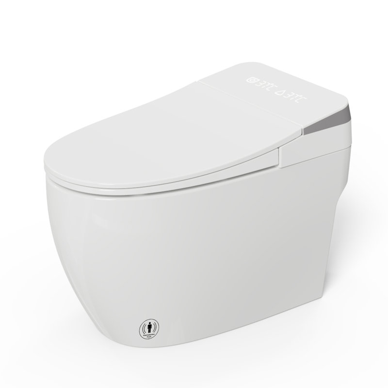 EQ7 Luxury Smart Toilet With Auto Open/Close,Heated Seat,Instant Warm Water And Dryer, Modern Elongated Bidet Toilet With Night Light