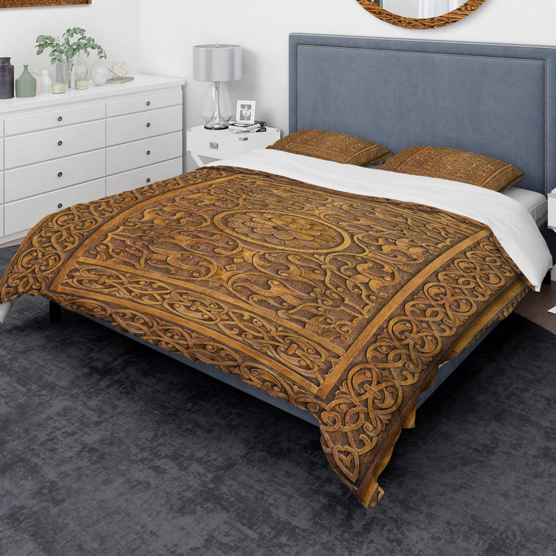 Ensemble de housse de couette Designart Old, Housse de couette très grand + 2 taies décoratives