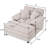 56.3" Single Sofa With 2 Toss Pillows And A Ottoman, Comfy Sofa- Deep Seat Couch-1686092561