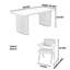 Combinaison simple de table et de chaise en bois massif-104367382