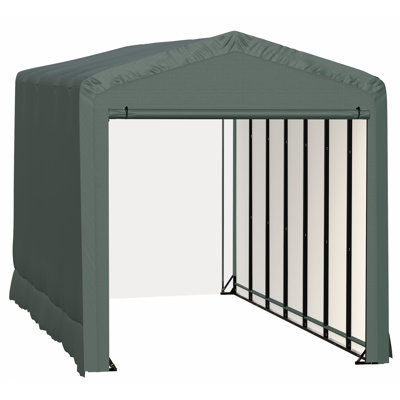 Garage protégé contre le vent et la neige Shelter Tube, 14 x 32 x 16, vert