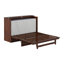 Commode lit escamotable en bois avec tiroir de rangement, station de charge intégrée et matelas Tucson-738224862-738224859