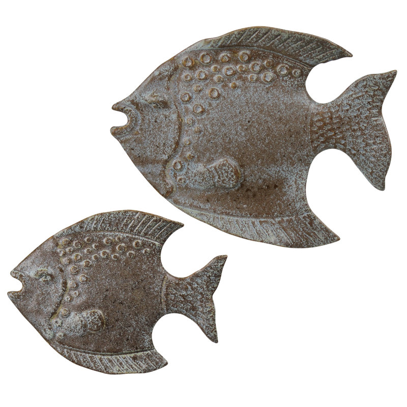 Poisson suspendu en céramique - ensemble de 2 cm: 6 x 1 x 5,75
