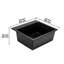 Évier de cuisine en granite à montage sur le dessus de 25 pouces pour comptoirs de bar et de télévision, en composite de quartz noir à haute durabilité, surface à égratignure, bouchon de kit de drain fourni, s'adapte aux plaques de cuisson pour casseroles