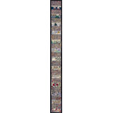 Antique American Scenic Pictorial Folk Art Design Long Hallway Runner Hooked Rug
