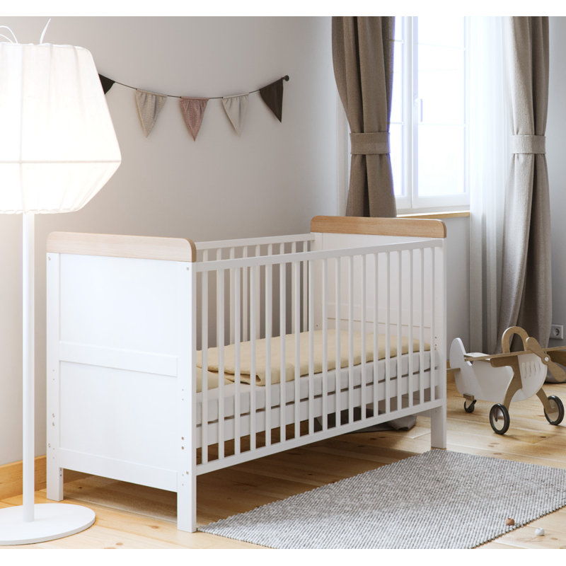 Classic Cot Bed White and Oak