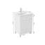 Meuble-lavabo de salle de bain moderne et élégant en MDF blanc parfait pour les espaces compacts