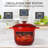 2 Quart Enameled Cast Iron Dutch Oven Pot With Lid And Dual Handles, Oven Safe Up To 530°F-Use To Cook, Bake - Red