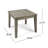 Outdoor Grey Wood Side Table, Classic Transitional Look, 20X20x15.9, 30Lbs Weight Support Transitional, 20"X20"X15.9",