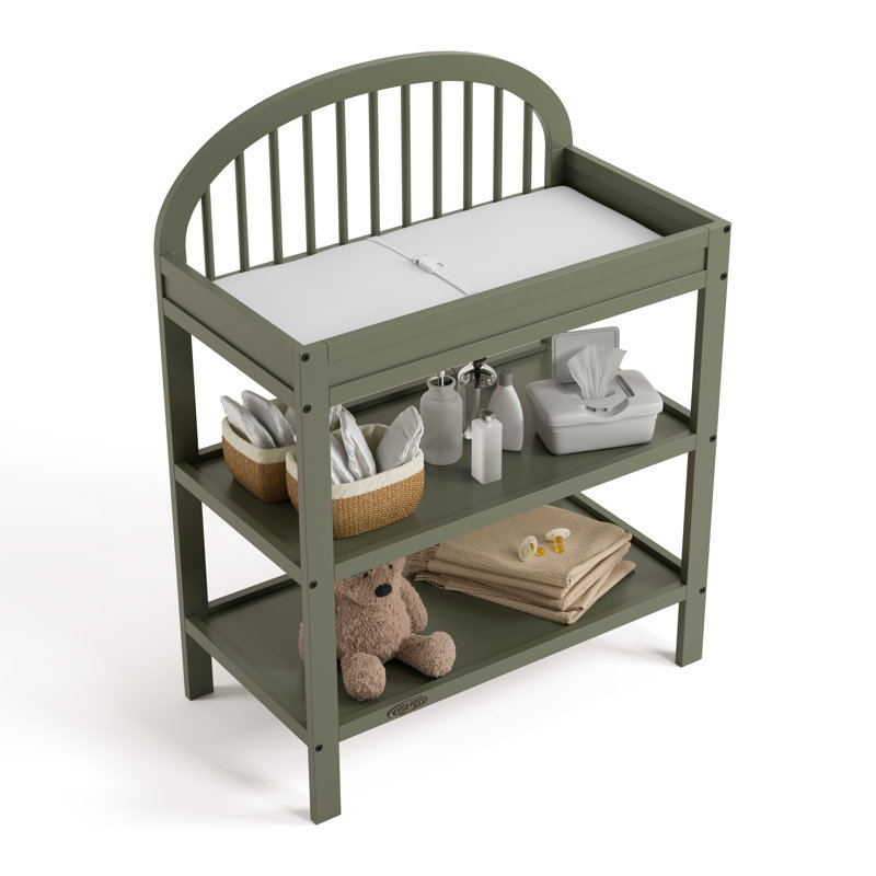 Table à langer avec coussin Olivia, Olive