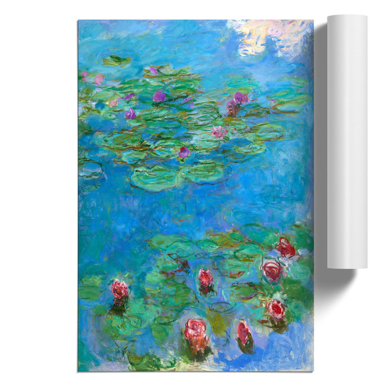 Water Lilies Lily Pond Vol.33 by Claude Monet - Unframed Painting, 30cm H x 21cm W x 0.1cm D