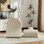 Chaise rembourrée sans accoudoirs avec repose-pieds de rangement, fauteuil d'appoint pour salon, chambre à coucher, bureau