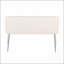 Banc en métal chromé et velours crème