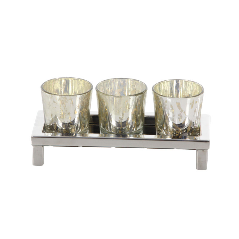 3'' H Glass Tabletop Votive Holder