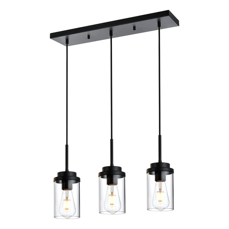 Konyn 3 - Light Kitchen Island Pendant, Black