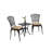 Hitesh 3 Piece Rustproof Cast Aluminum Patio Furniture with Cushions for Outdoor Comfort and Durability-1628334775