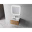 Meuble-lavabo flottant avec évier - 30 po, évite les nettoyants acides, portes à fermeture en douceur, espace de rangement moderne et spacieux en matériau de contreplaqué 30X18-00630,