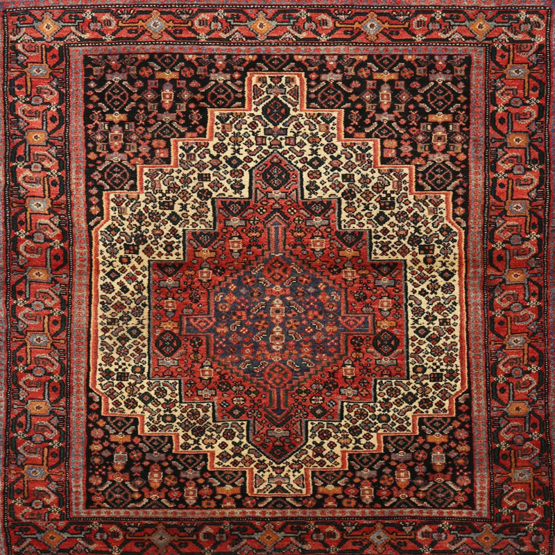 Oriental Indoor Rug, Square 3'