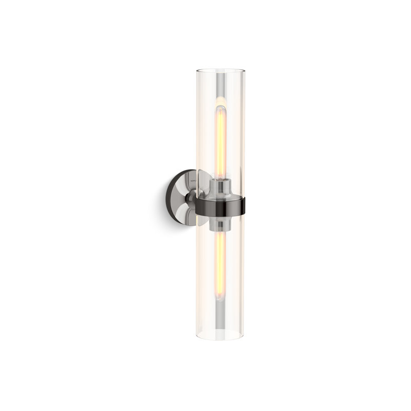 Purist 22 In. Two-Light Sconce, Titanium
