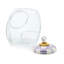 Cookie Jar With Violet Check Lid-1505038348
