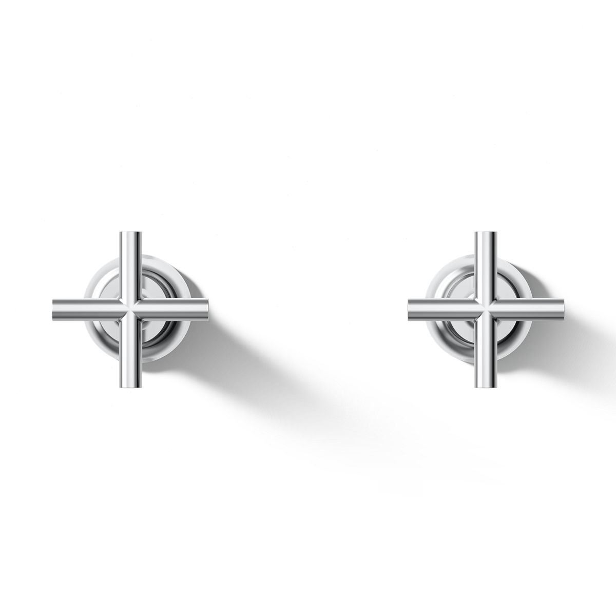 Purist High-Flow Bath Valve Trim with Cross Handle, Polished Chrome