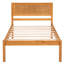 Structure de lit plateforme simple avec tête de lit, support de lattes en bois amovible, sans sommier, chêne digne de confiance-2384740