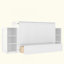 Lit escamotable avec tiroirs et tablettes de rangement spacieux, idéal pour les chambres d'amis ou les chambres compactes-236565076