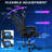 HOFFREE Gaming Chair With LED RGB Lights Massage Video Gamer Chairs With Footrest Ergonomic High Back Reclining Computer Chair With Adjustable Lumbar Support-104296949