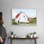 «Red Barn I» par Isabelle Z - reproduction d'art sur toile-1042973083-1042973087