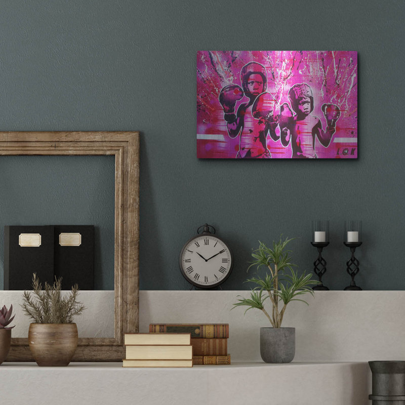 «Boxers Guard Ya Grill» par Abstract Graffiti, art mural, H 12 po x l 16 po
