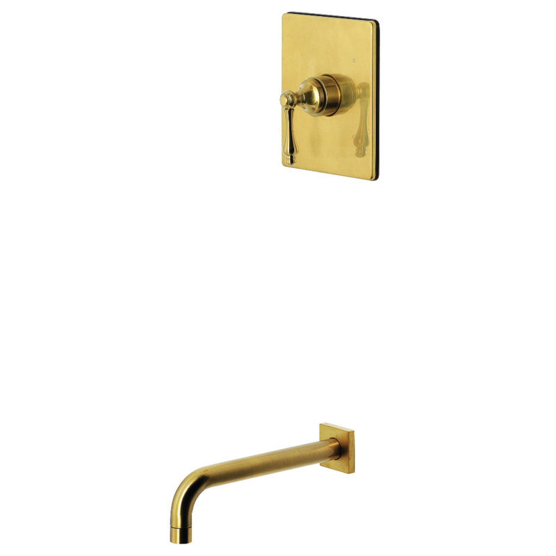 Kingston Brass Restoration Single-Handle Pressure Balanced Tub Faucet, Brushed Brass